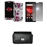 EMPIRE Verizon Motorola DROID Bionic Black Leather Case Pouch with Belt Cli ....