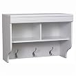 Wall Unit With Hooks In White Finish By Ameriwood Furniture