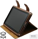 Original MTT Ledertasche - Exklusive Book-Style Tasche Case fuer Apple iPad 16GB / 32GB / 64GB Wi-Fi oder fuer 3G Wi-Fi Versionen - (mit Standfunktion) in der Farbe Hellbraun