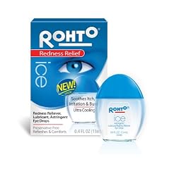 Rohto Ice, Cooling Astringent/Redness Reliever/Lubricant Eye Drops, 0.4 fl oz (Pack of 4)