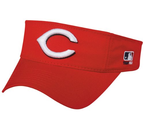 MLB ADULT Cincinnati REDS Home RED VISOR Adjustable Velcro TWILL