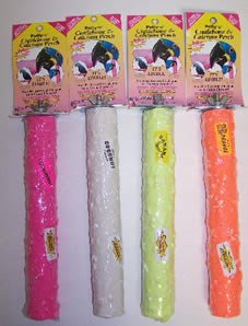 Pollys Pet Products Cuttlebone and Calcium Bird Perch Size Large Assorted Colors