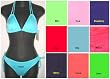 END OF SUMMER SALE Juniors Bikini Swimsuit Triangle Top with Tie Side Bottom in 10 Colors