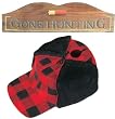 Hunters Red Plaid Cap Birdhouse with Gone Hunting Sign
