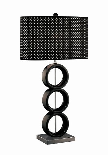 Lite Source LS-21019G/BLK Paki Ceramic Table 