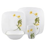 Corelle Square 16-pc. Dinnerware Set - Buttercup