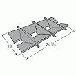 Porcelain-Coated Steel Heat Plate for Fiesta and Kenmore Grills