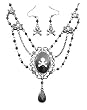 Pirate Cameo Necklace and Earring Set Costume Accessory [Apparel]