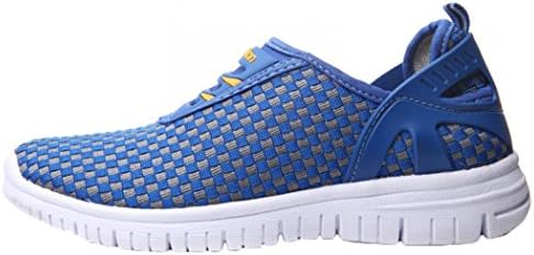 MILANAO Christmas Men's Breathable Lattice Casual Woven Overshoes Outdoor Sport Shoes(7.5 D(M)US,blue gray)