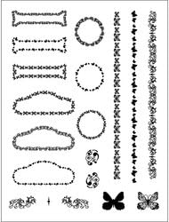 Stamping Scrapping Spellbinders Matching Clear Stamps-Tab Basics 2