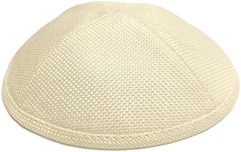 A1 Skullcap Burlap Fabric Kippot Single or Bulk Kippah Optional Custom Imprinting Inside for Your Speacial Event