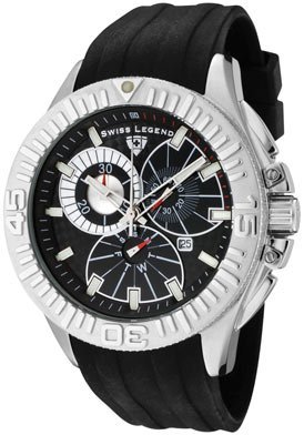 Mens Evolution Chronograph Black Black Silicone