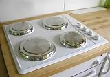 4 CACHE PLAQUES DE CUISSON EN INOX 2 X 17 CM + 2 X 21 CM