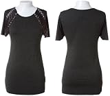 ROMEO & JULIET COUTURE Satin Braided Bell Sleeve Top