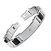 Stainless Steel ID with Carbon Fiber Inlay Bracelet 9