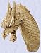 Dragon trophy head wall statue home garden sculpture