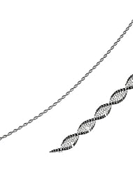 Silver with Rhodium Ruthenium Finish 3.4mm wide Diamond Cut Two Tone Sparkle Chain with Lobster Clasp