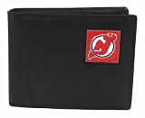 NHL Bifold Leather Wallet in Tin - New Jersey Devils