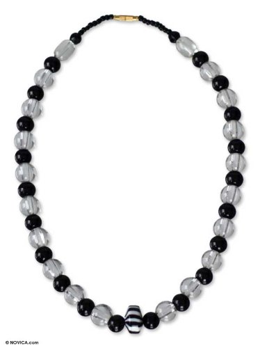 Bead necklace, In Black and White 41uNHaecxlL Bead necklace, In Black and White