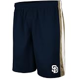 MLB Majestic San Diego Padres Navy Blue Umpire Call Mesh Shorts (Small)