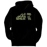 41uNIDMyWlL. SL160  Evolution   Bodybuilding Sports Mens Hoodie (Black, Sizes X Small   XXX Large)
