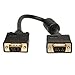 Tripp Lite VGA Coax Monitor Cable, High Resolution cable with RGB coax (HD15 M/M) 1-ft.(P502-001) , Black