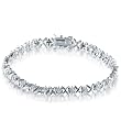 FOJO's Diamond in Sterling Silver X's and O's Tennis Bracelet (1 ct. tw.)