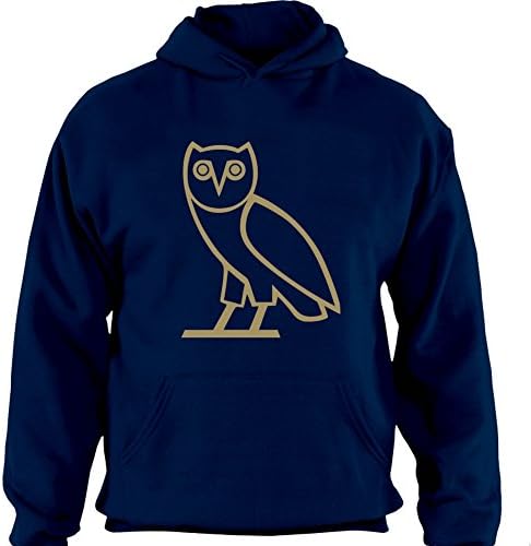 Shirt Junkies Adult- Hoodie Gold Drake Owl Octobers Very Own Sweater Hoody Hoody Navy Large