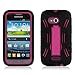 Aimo Wireless SAML300PCMX005S Guerilla Armor Hybrid Case with Kickstand for Samsung Galaxy Victory 4G LTE L300 - Retail Packaging - Black/Hot Pink
