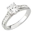 14K White Gold Diamond Engagement Ring Semimount - 0.67 Ct. - DOES NOT INCLUDE CENTER STONE