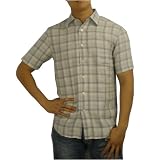 Mens Tommy Bahama Indigo Palms gray squares pattern design short sleeve shirt. 100% authentic designer casual dress shirt made with top quality material and classic tailoring that fits fantastic! Great top to wear for hiking, golf or hanging out on the yacht.