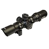 Sniper Compact 1-4x28 Long Eye Relief 30mm Scope Mil-Dot Premium Scope Rings Included