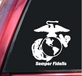 U.S. Marines Semper Fidelis Vinyl Decal Sticker - White