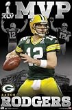 Green Bay Packers Aaron Rodgers Super Bowl XLV MVP Sports Poster Print - 22x34 Poster Print, 22x34