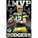 Green Bay Packers Aaron Rodgers Super Bowl XLV MVP Sports Poster Print - 22x34 Poster Print, 22x34