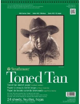 3 Pack 11" x 14" Toned Tan Wire Bound Sketch Pad (Product Catalog: Paper Media, Canvas & Surfaces)