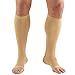 Truform 30-40 Mmhg Compression Socks for Men and Women, Knee High, Open Toe, Beige, X-Large