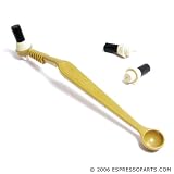 Pallo Coffee Tool Espresso Machine Brush - Green w/three Bristles