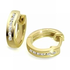 Goldmaid Damen-Creolen 333 Gelbgold 12 Zirkonia Zi O2592GG