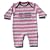 Been inside for 9 months' fuchsia/white 0-6 months striped romper sleepsuit