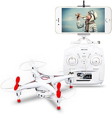 DBPOWER Hawkeye-II CX-30W FPV Wifi G-sensor Control Quadcopter 4CH 6 Axis RC Drone with 0.3MP Camera for IOS Android