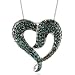 10 K White Gold 3.00 Carat Treated Blue Diamond Pendant
