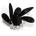 Black Art Deco Acrylic Brooch title=