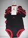 Nike Jordan Girl & Boy Lap Shoulder Bodysuit Infant 3-6, 6-9, 9-12 Months 5 PCS with Different Colors One Set New (0028)