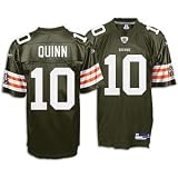 Brady Quinn Jersey: Reebok Brown Replica #10 Cleveland Browns Jersey - Medium