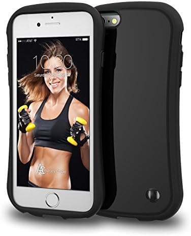 iPhone 6 / 6S Plus Case [SportFit] Premium Protective Case (5.5 inch). Sporty Slim Design / Heavy-duty Protection / Dual Layer Anti-shock Bumper / HONEYCOMB Supportive Grid Structure - Elegant Black