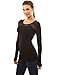 PattyBoutik Women's Crew Neck Lace Long Sleeve Top