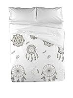 Hipster Juego De Funda Nórdica Moon (Blanco/Negro)