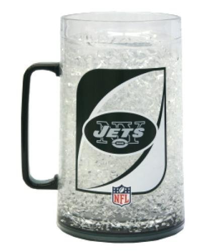 Caseys Distributing 9413101325 New York Jets Crystal Freezer Mug- Monster Size
