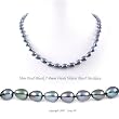Single Strand 18 Inch 7-8mm Black Oval Shape Freshwater Cultured Pearl Necklace